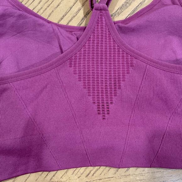 0394 New Women's New Balance Purple Sports Bra - Picture 9 of 11